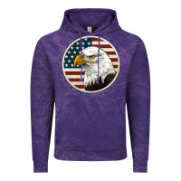 Cloud Purple American Bald Eagle Vintage Hoodie - Jasminsmagicworld