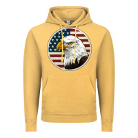 Vintage Mustard American Bald Eagle Vintage Hoodie - Jasminsmagicworld