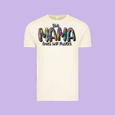 This Mama Loves Her Puzzle Vintage Tee Designed By Maliassmallbusiness