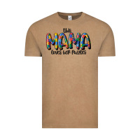 Vintage Coffee this mama loves her puzzle Vintage Tee - MaliasSmallBusiness