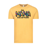 Vintage Mustard this mama loves her puzzle Vintage Tee - MaliasSmallBusiness