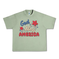 Oil Green god bless america Urban Heavy Tee - MaliasSmallBusiness