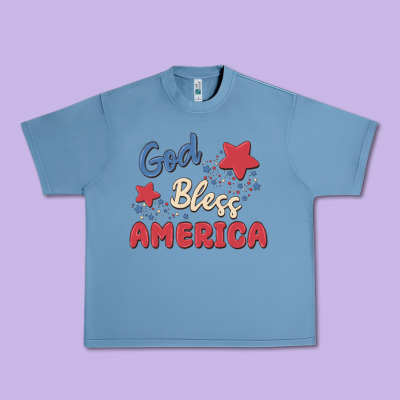 God Bless America Urban Heavy Tee Designed By Maliassmallbusiness
