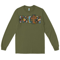 Army Green faith cross Long Sleeve Tee - JahusDesignShop