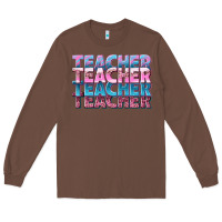 Chestnut teacher stacked Long Sleeve Tee - NancyCooperArtShop