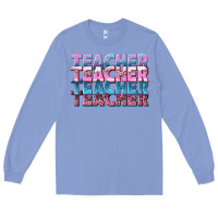 Colony Blue teacher stacked Long Sleeve Tee - NancyCooperArtShop