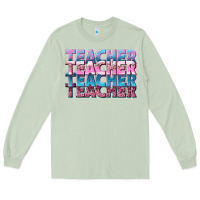 Matcha teacher stacked Long Sleeve Tee - NancyCooperArtShop