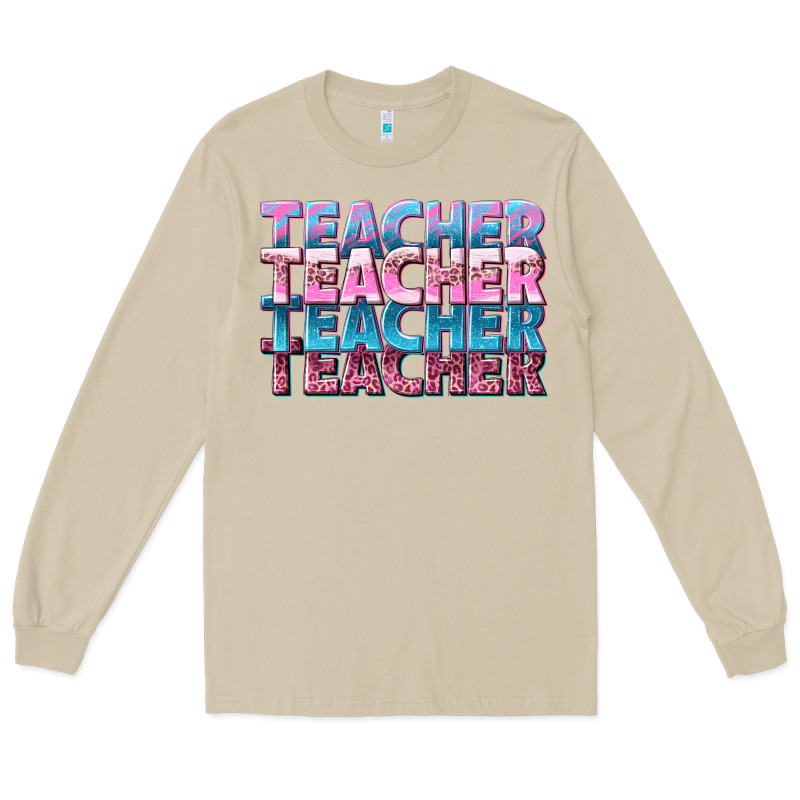 Teacher Stacked Long Sleeve Tee by NancyCooperArtShop | Teevron