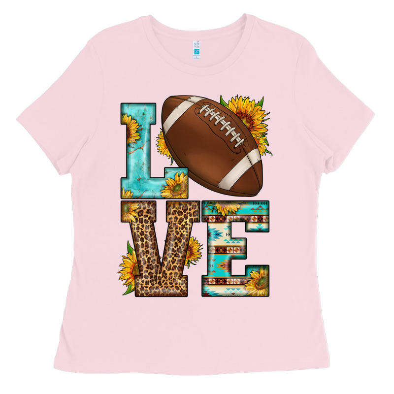 Western Love American Football Ladies Tee by HRA Design Shop | Teevron