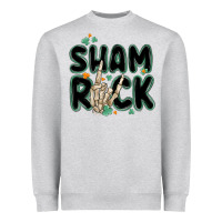 Heather Grey sham rock Heavyweight Sweatshirt - MaliasSmallBusiness