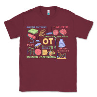 Burgundy biliteral coordintiom Classic Tee - MaliasSmallBusiness