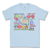 Dusty Blue biliteral coordintiom Classic Tee - MaliasSmallBusiness