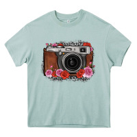 Arona rose grey leopard vintage camera Heavy Core Tee - FaDigitalArtStudio