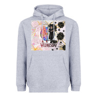 Heather Grey gothic girl and colorful girl best friends with ro Heavyweight Hoodie - TumblerDesignByShophia