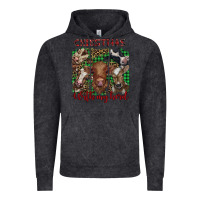 Vintage Black christmas with my herd cows Vintage Hoodie - BarkalooDesign