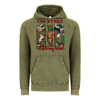 Vintage Olive christmas with my herd cows Vintage Hoodie - BarkalooDesign
