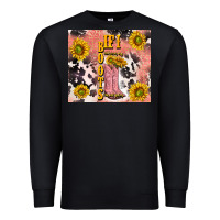 Black cowgirl boots sunflower Premium Sweatshirt - TumblerDesignByShophia