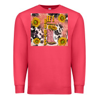 Cardinal cowgirl boots sunflower Premium Sweatshirt - TumblerDesignByShophia