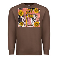 Chestnut cowgirl boots sunflower Premium Sweatshirt - TumblerDesignByShophia
