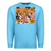 Ocean Blue cowgirl boots sunflower Premium Sweatshirt - TumblerDesignByShophia
