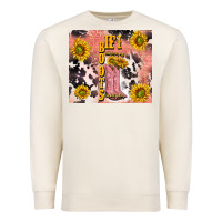 Sandshell cowgirl boots sunflower Premium Sweatshirt - TumblerDesignByShophia