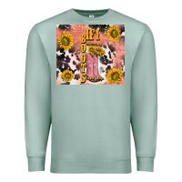 Seafoam cowgirl boots sunflower Premium Sweatshirt - TumblerDesignByShophia