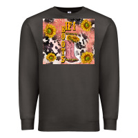 Smoke cowgirl boots sunflower Premium Sweatshirt - TumblerDesignByShophia