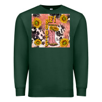 Sports Green cowgirl boots sunflower Premium Sweatshirt - TumblerDesignByShophia