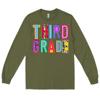Army Green third grade Long Sleeve Tee - NancyCooperArtShop