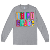 Heather Grey third grade Long Sleeve Tee - NancyCooperArtShop