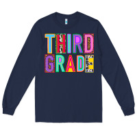 Navy third grade Long Sleeve Tee - NancyCooperArtShop