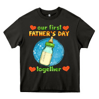 Asphalt our first father's day together and baby bottle Heavy Core Tee - HRA Design Shop