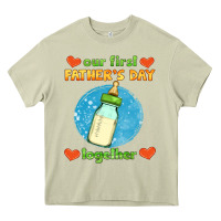 Mossy our first father's day together and baby bottle Heavy Core Tee - HRA Design Shop