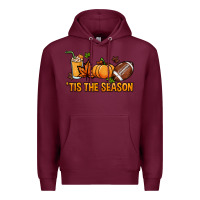 Burgundy Tis the season Sport Premium Hoodie - HowdyJamesFarm