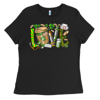 Black St Patricks love nurse Ladies Tee - RacoonDesign