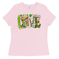 Bubblegum Pink St Patricks love nurse Ladies Tee - RacoonDesign