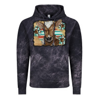 Cloud Black western wreath baby calf Vintage Hoodie - BarkalooDesign