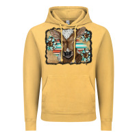 Vintage Mustard western wreath baby calf Vintage Hoodie - BarkalooDesign