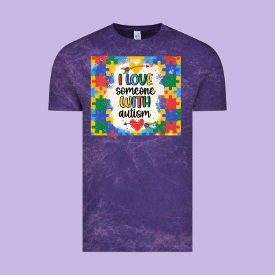 ı Love Someone With Autism Vintage Tee Designed By Maliassmallbusiness