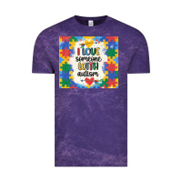 Cloud Purple ı love someone with autism Vintage Tee - MaliasSmallBusiness