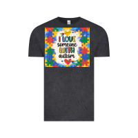 Vintage Black ı love someone with autism Vintage Tee - MaliasSmallBusiness