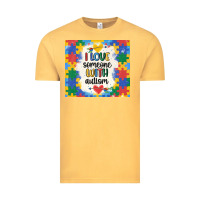 Vintage Mustard ı love someone with autism Vintage Tee - MaliasSmallBusiness