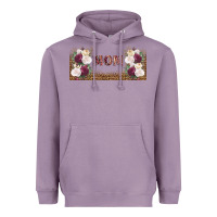 Lavender mom burgundy flowers with leopard Heavyweight Hoodie - TumblerDesignByShophia
