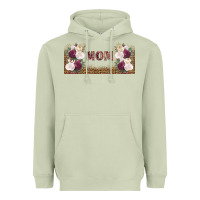 Matcha mom burgundy flowers with leopard Heavyweight Hoodie - TumblerDesignByShophia