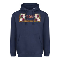 Navy mom burgundy flowers with leopard Heavyweight Hoodie - TumblerDesignByShophia