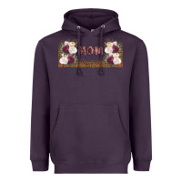 Plum mom burgundy flowers with leopard Heavyweight Hoodie - TumblerDesignByShophia
