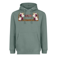 Sage mom burgundy flowers with leopard Heavyweight Hoodie - TumblerDesignByShophia