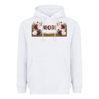 White mom burgundy flowers with leopard Heavyweight Hoodie - TumblerDesignByShophia