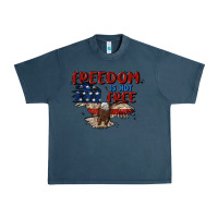 Midnight Navy freedom is not free Urban Heavy Tee - MaliasSmallBusiness