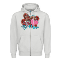 Dove Grey valentine's day be mine hearts sunflower Zipper Hoodie - RanaPortraitStore